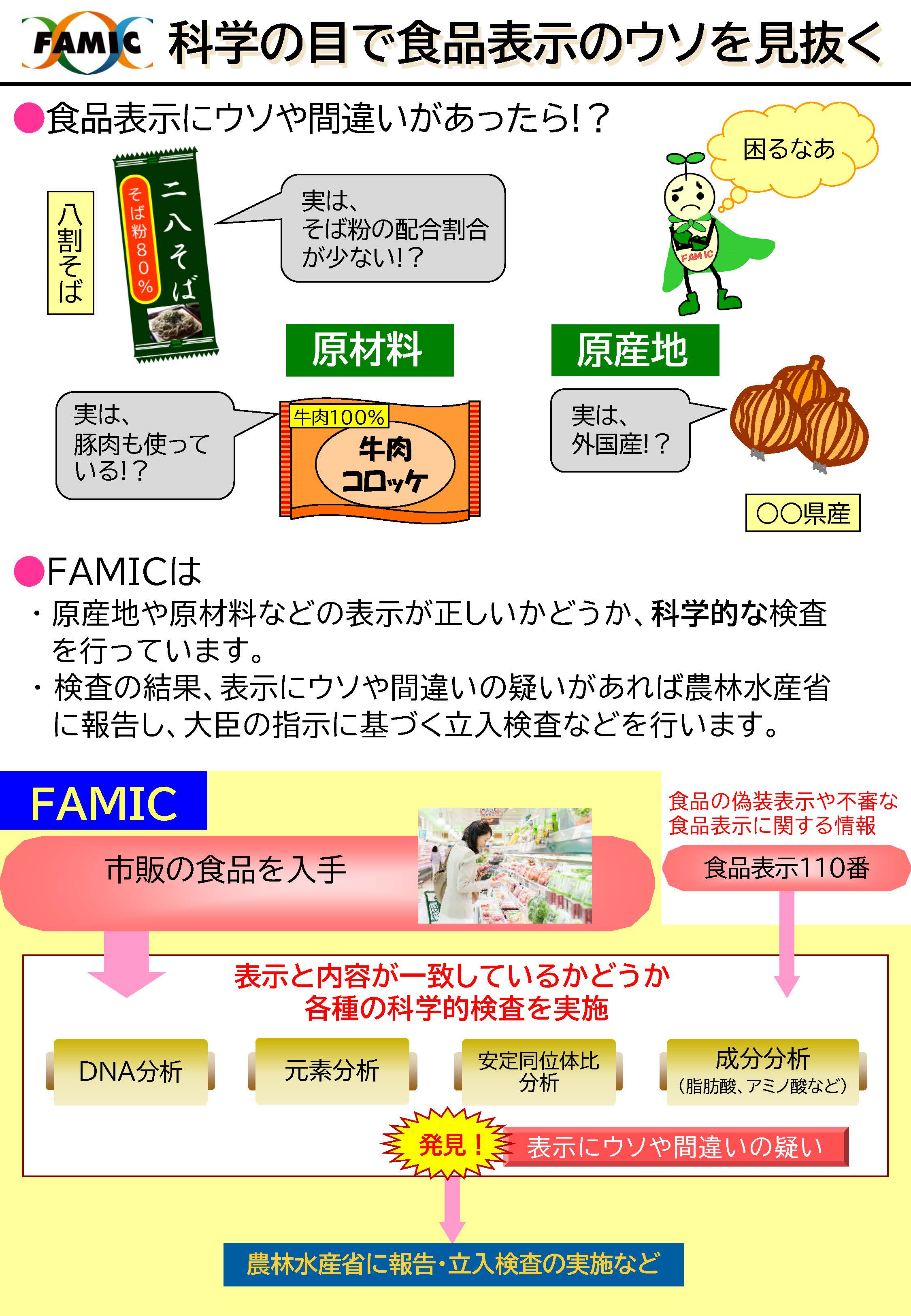 食品表示に関する分析